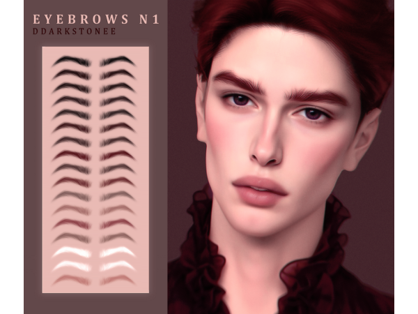 Alpha EYEBROW SET FOR BOYS by ddarkstonee - The Sims 4 Custom Content