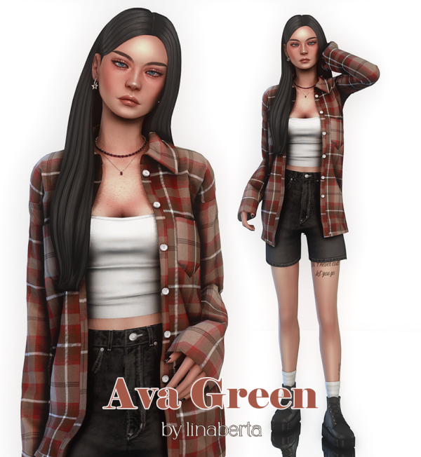 Maxis Match Ava Green by simsfinds - The Sims 4 Custom Content