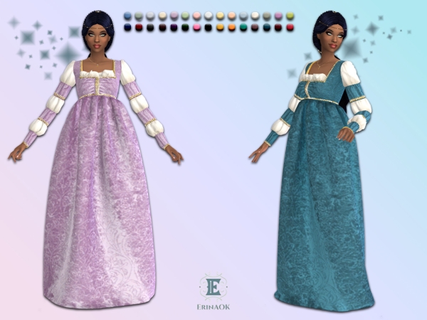 Mix ErinAOK Women's Simonetta Gown 072526 - The Sims 4 Custom Content