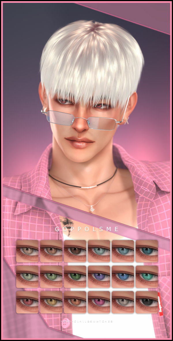 Alpha GPME GOLD CONTACT LENS C14 by simsfinds - The Sims 4 Custom Content