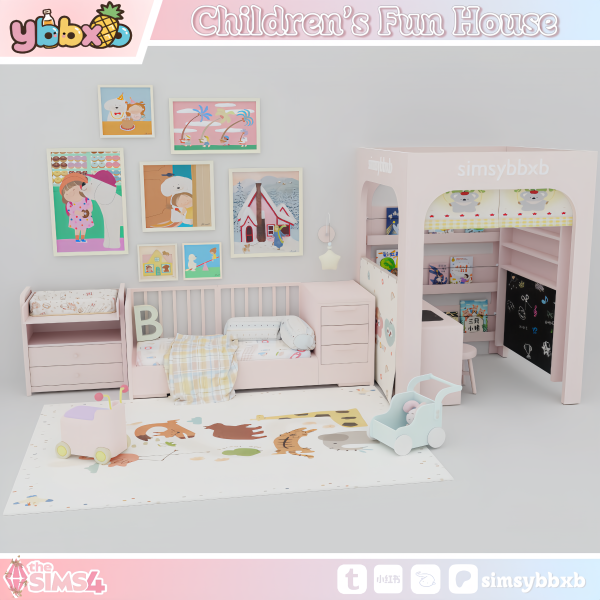 Maxis Match Children's Fun House set by simsfinds - The Sims 4 Custom Content