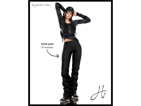 Mix heartquake louttie pants - The Sims 4 Custom Content