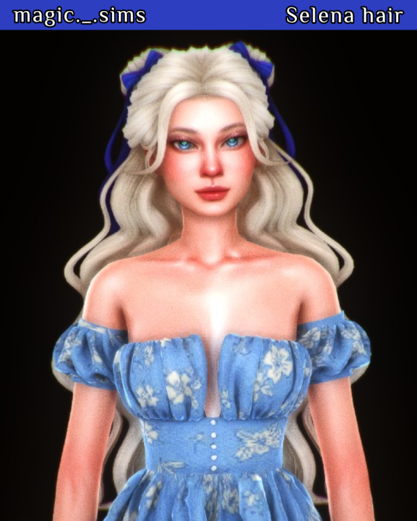 Maxis Match Selena hair Magic_sims by simsfinds - The Sims 4 Custom Content