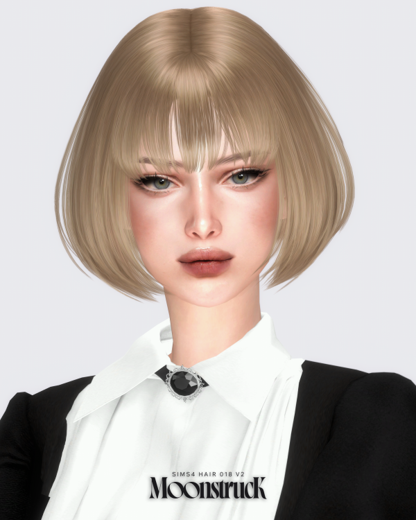 Alpha [SIMS4] HAIR_NO_018_V2 by simsfinds - The Sims 4 Custom Content