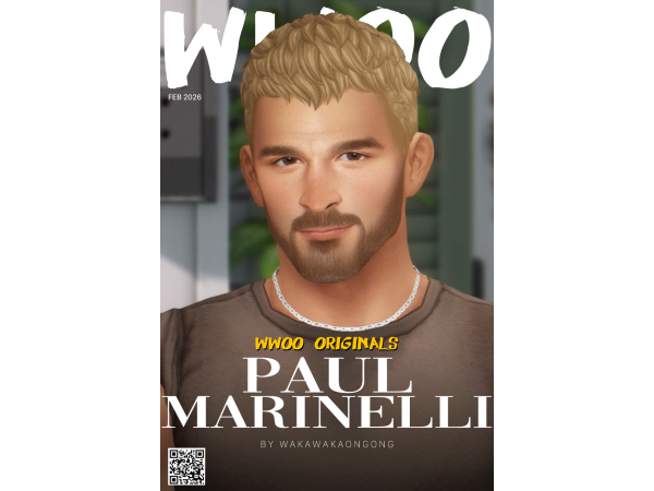 Mix [WWOO] PAUL MARINELLI by wakawakaongong - The Sims 4 Custom Content