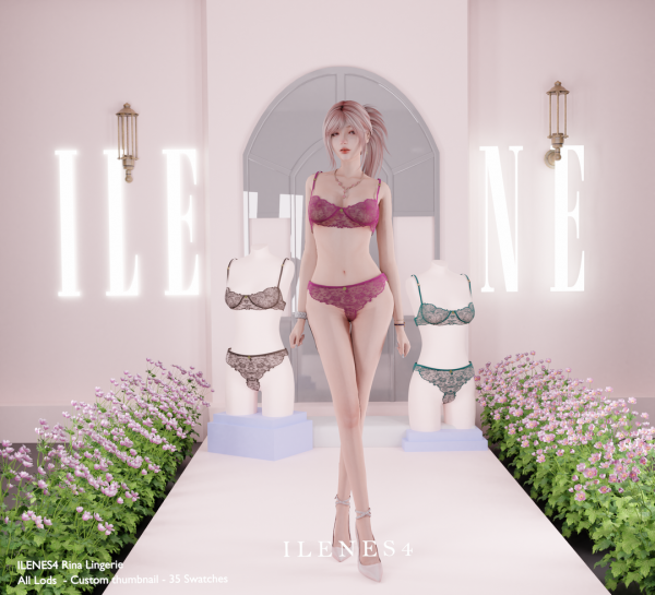 Alpha ILN Rina Lingerie by ilenes4 - The Sims 4 Custom Content
