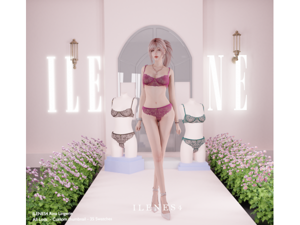 Alpha ILN Rina Lingerie - The Sims 4 Custom Content