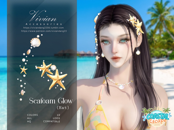 Alpha Seafoam AC Hat by VivianDang - The Sims 4 Custom Content