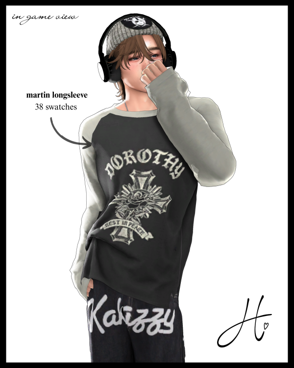 Mix heartquake martin longsleeve by simsfinds - The Sims 4 Custom Content