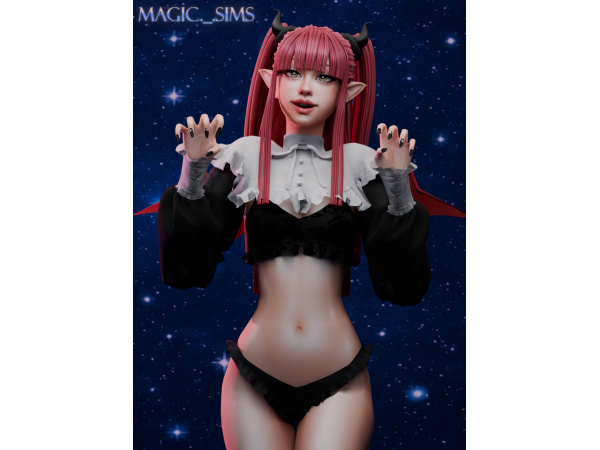 Maxis Match Rizu hair Magic_sims - The Sims 4 Custom Content