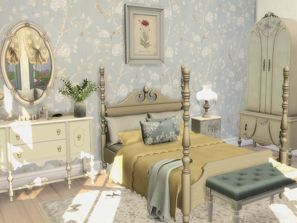 Alpha French Country Bedroom - The Sims 4 Custom Content