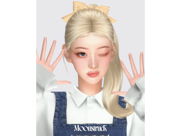 Alpha [SIMS4] HAIR_NO_014_V2 by MoonstrucK_3D - The Sims 4 Custom Content