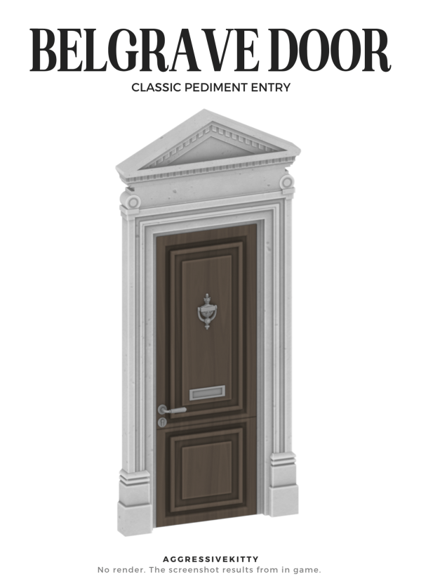 Maxis Match Belgrave Door by simsfinds - The Sims 4 Custom Content