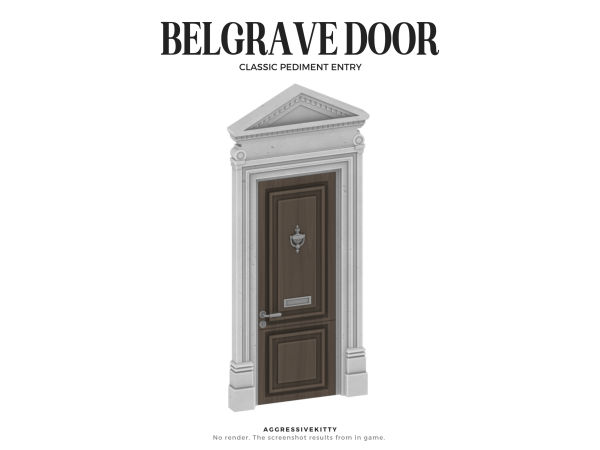 Maxis Match Belgrave Door by AggressiveKitty - The Sims 4 Custom Content