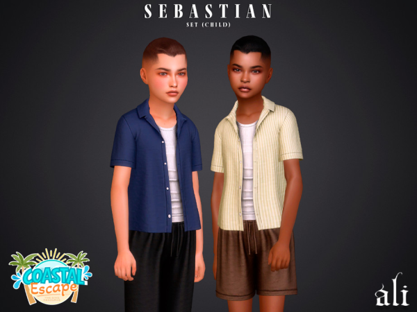 Alpha Coastal Escape SEBASTIAN set child by ali1 - The Sims 4 Custom Content