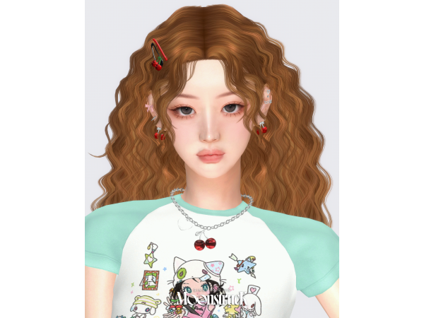 Alpha [SIMS4] HAIR_NO_015_V2 by MoonstrucK_3D - The Sims 4 Custom Content