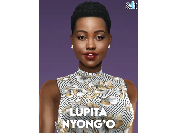 Alpha Sims 4 CAS Lupita Nyong'o - The Sims 4 Custom Content
