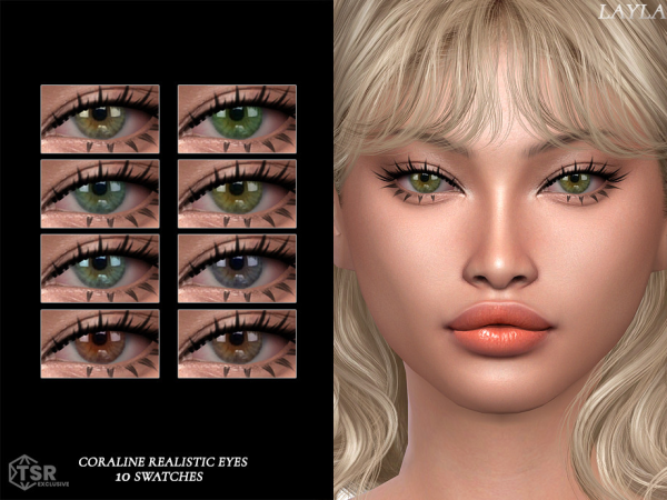 Alpha tsr Layla Coraline Realistic Eyes HQ - The Sims 4 Custom Content