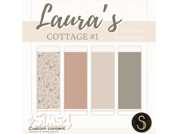 Mix Sims4Luxury Laura's Cottage 1 With borders Wallpapers - The Sims 4 Custom Content