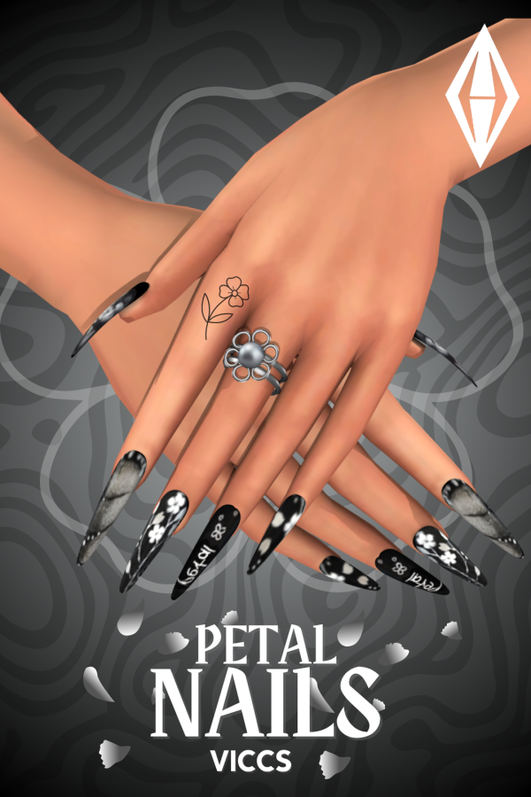 Maxis Match VICCS_ PETAL NAILS (TEEN ELDER) by viccs - The Sims 4 Custom Content