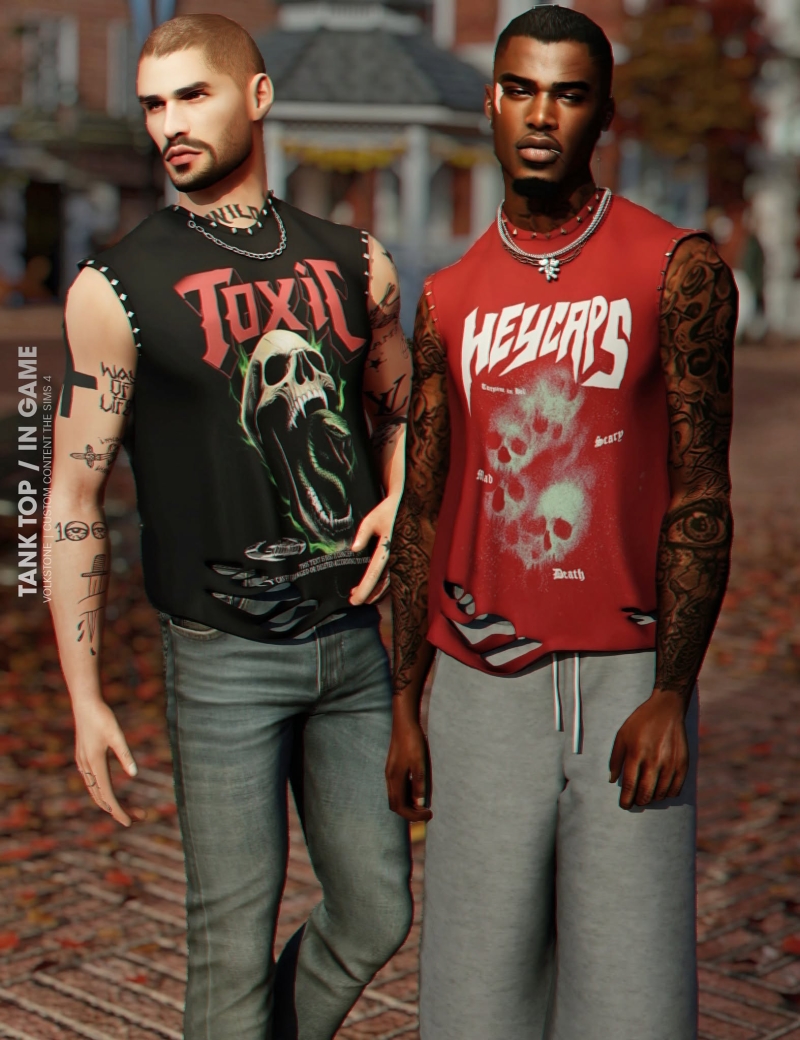 Alpha Tank Top 01 [Sample] by volkstonesims - The Sims 4 Custom Content