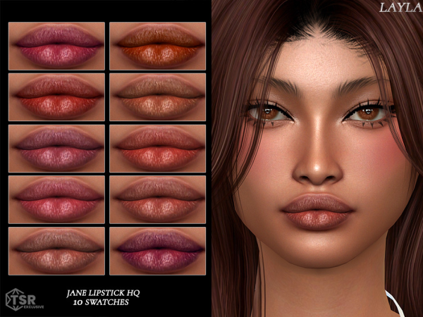 Alpha tsr Layla Jane Lipstick HQ - The Sims 4 Custom Content