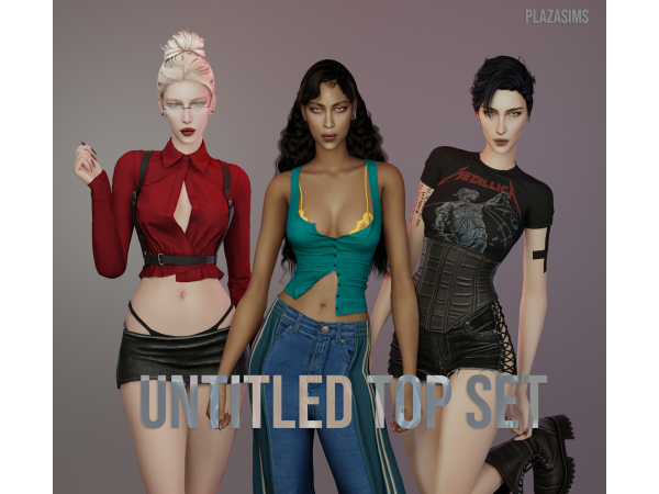 Sims 4 Untitled top set by plazasims