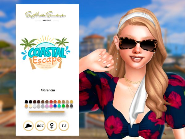 Maxis Match Florencia Hair by sehablasimlish - The Sims 4 Custom Content