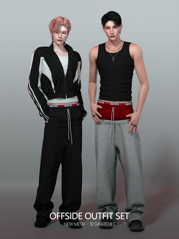 Alpha [RONA] OFFSIDE Outfit Set by simsfinds - The Sims 4 Custom Content