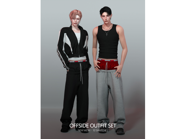 Alpha [RONA] OFFSIDE Outfit Set - The Sims 4 Custom Content