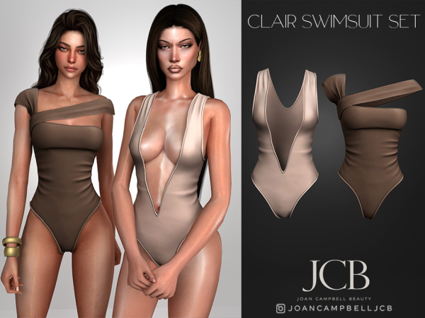 Alpha CLAIR SWIMSUIT SET by Joan_Campbell_Beauty_ - The Sims 4 Custom Content