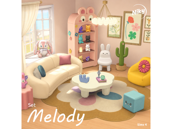 Maxis Match Melody Set by nikycc - The Sims 4 Custom Content