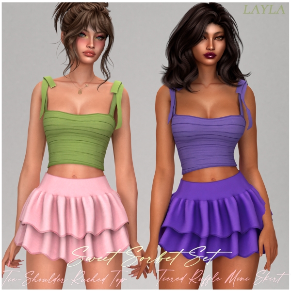 Alpha patreon The Monthly Muse No4 Sweet Sorbet Set by layla - The Sims 4 Custom Content