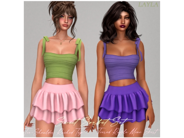 Alpha patreon The Monthly Muse No4 Sweet Sorbet Set - The Sims 4 Custom Content