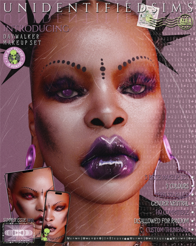 Mix Daywalker Makeup Set by unidentifiedsims - The Sims 4 Custom Content
