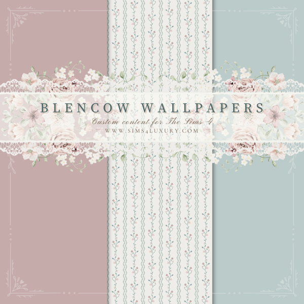 Mix Sims4Luxury Blencow Plain Wallpapers by simsfinds - The Sims 4 Custom Content