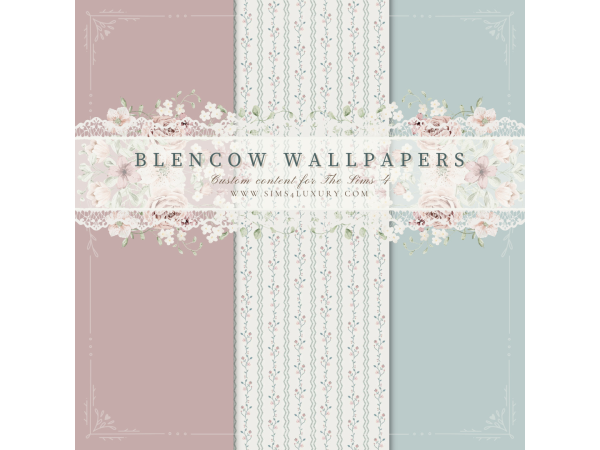 Mix Sims4Luxury Blencow Plain Wallpapers - The Sims 4 Custom Content