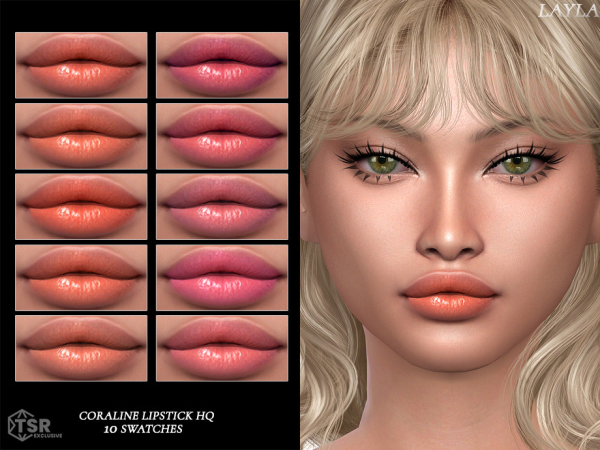 Alpha tsr Layla Coraline Lipstick HQ - The Sims 4 Custom Content