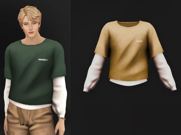 Maxis Match Asher Top - The Sims 4 Custom Content