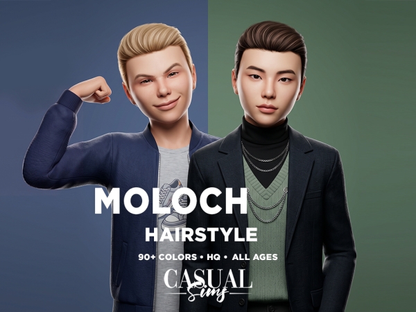 Alpha MOLOCH HAIRSTYLE CHILDREN LOW VOLUME - The Sims 4 Custom Content