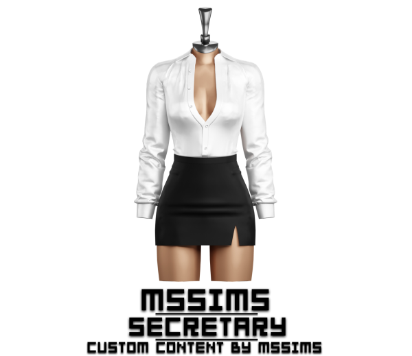 Alpha SECRETARY SET by simsfinds - The Sims 4 Custom Content