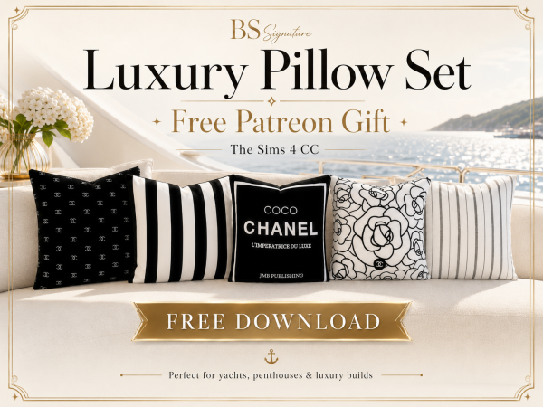 Alpha Sneak Peek Angra Yacht Free Luxury Pillow Gift by bssignature - The Sims 4 Custom Content