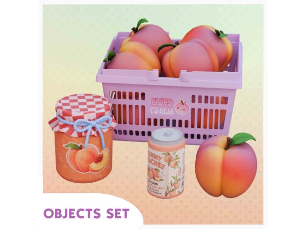 Mix Peachy Kitchen Decor Set 4 decorative objects - The Sims 4 Custom Content