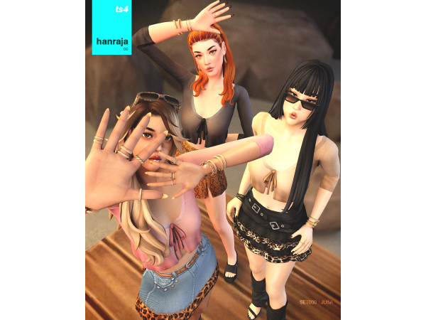 Maxis Match SET000 JUSA TOP by hanraja - The Sims 4 Custom Content