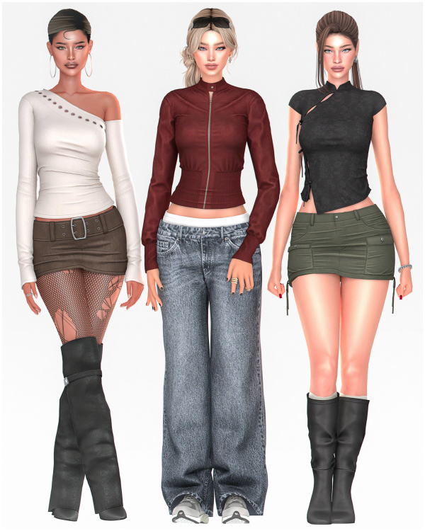 Alpha Quiet Street Set by simsfinds - The Sims 4 Custom Content
