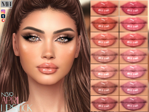Alpha April Lipstick - The Sims 4 Custom Content