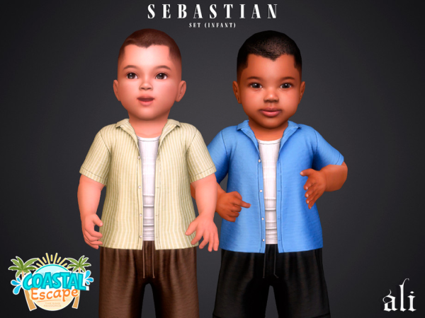 Alpha Coastal Escape SEBASTIAN set infant by ali1 - The Sims 4 Custom Content