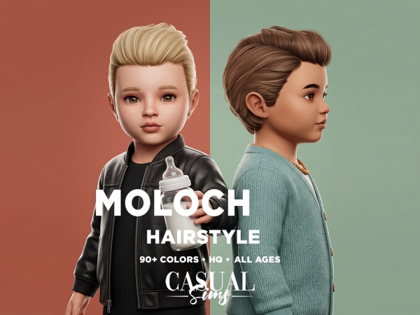 Alpha MOLOCH HAIRSTYLE TODDLERS HIGH VOLUME - The Sims 4 Custom Content