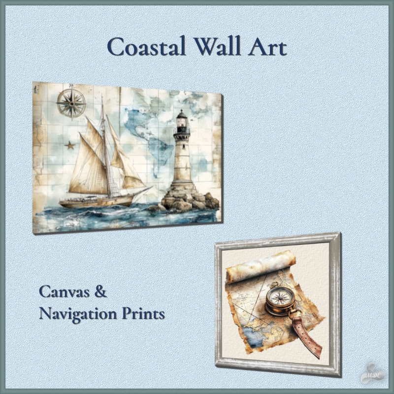 Maxis Match July Coastal Wall Art by mde - The Sims 4 Custom Content