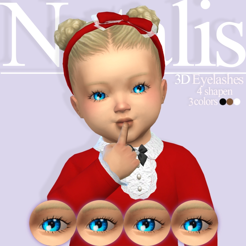 Mix 3D Eyelashes for infants - The Sims 4 Custom Content